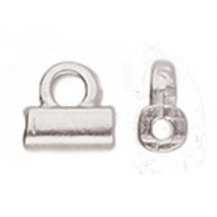 Cymbal Tila Bead Ending 5x5mm Antiek Zilver Plated voor Beadwork