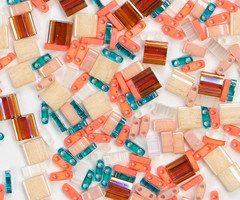 Tila Mix Tropical - Whole, half and quarter tila's, 175 pieces
