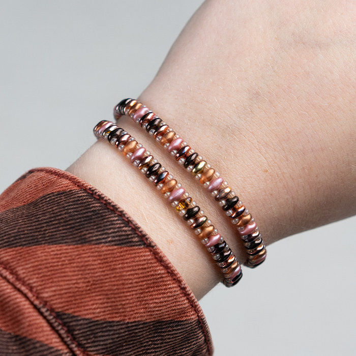 Makkelijke armband maken met Superduo kralen Inspi531