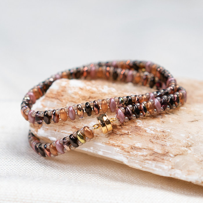 Easy bracelet making with Superduo beads Inspi531