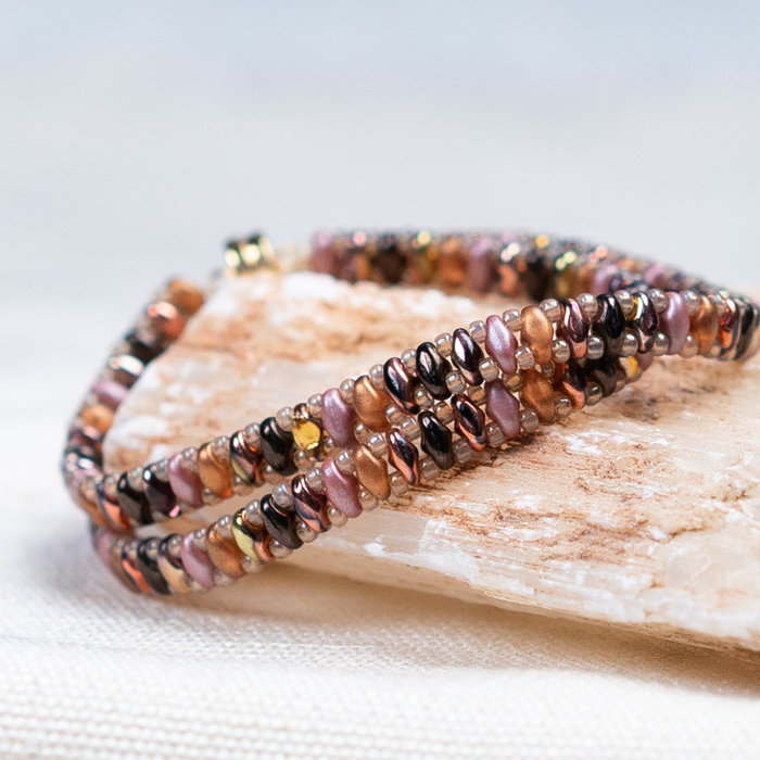 Makkelijke armband maken met Superduo kralen Inspi531