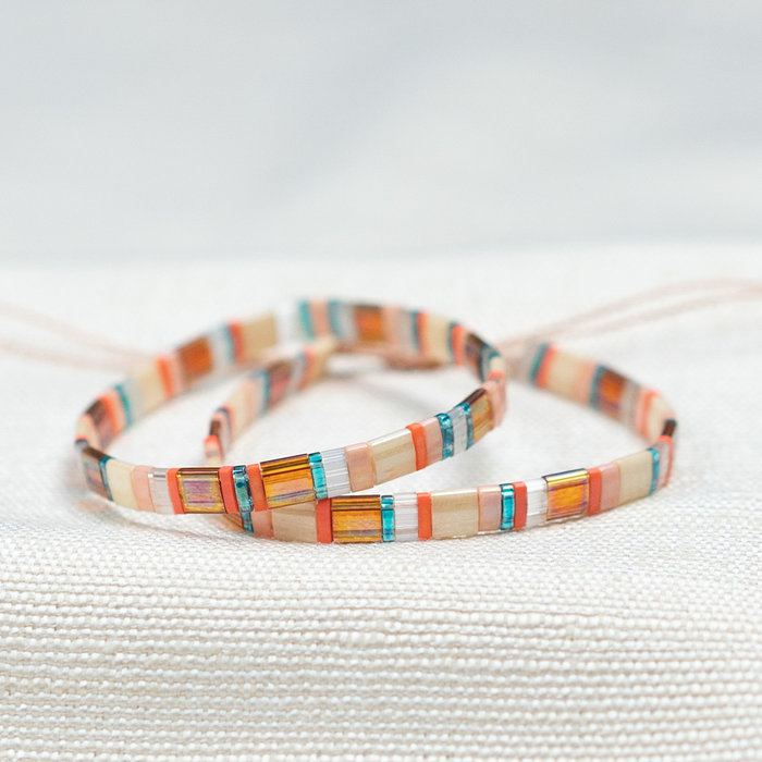 Making bracelet with Miyuki Tila beads (2 ways) Inspi532