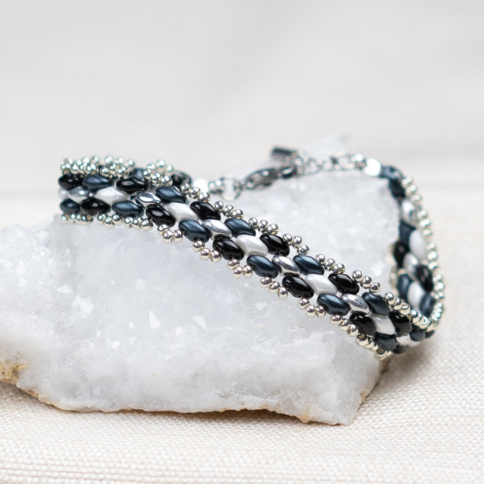 Bracelet with Super duo beads and Seed beads Inspi533