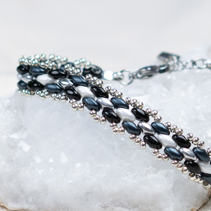 Bracelet with Super duo beads and Seed beads Inspi533
