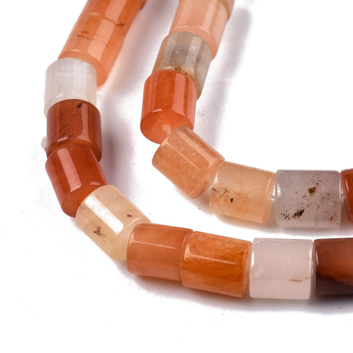 Natural Pink Aventurine Gemstone Beads 6~6.5x6~7mm, strand 55 pieces