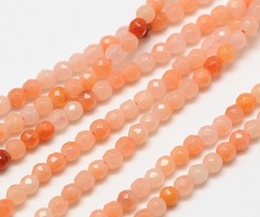Natural Pink Aventurine Gemstone Faceted Beads Round 3mm, strand 115 pieces