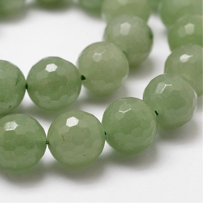 Natural Groene Aventurijn Edelsteen Facet Kralen 6mm, streng 55stuks