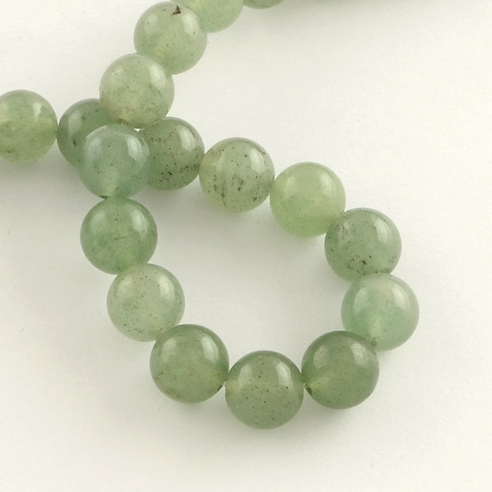 Natural Green Aventurine Gemstone Beads 6mm, strand 55 pieces