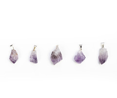 Rough Amethyst Gemstone Charm 20~28x12~16x10~16mm