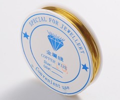 Nickel Free Copperwire Gold Plated 1mm for Wire Jewelry, 2.5m