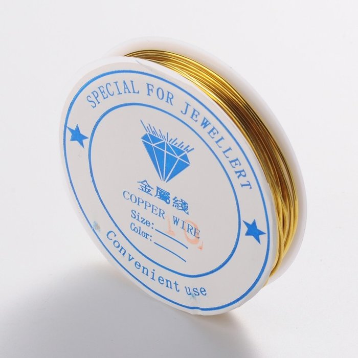 Nickel Free Copperwire Gold Plated 1mm for Wire Jewelry, 2.5m