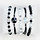 Bracelets black and white with elastic Inspi534