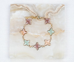 Armband met Crystal glass kruisjes