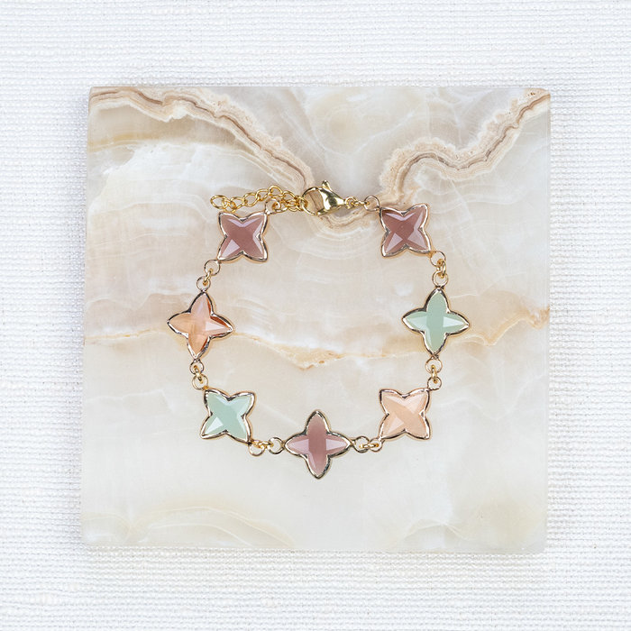 Armband met Crystal glass kruisjes inspi540