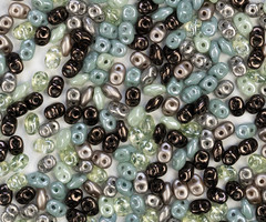 Super Duo Tsjechische Glaskralen 2.5x5mm Morning Mix, 300 stuks
