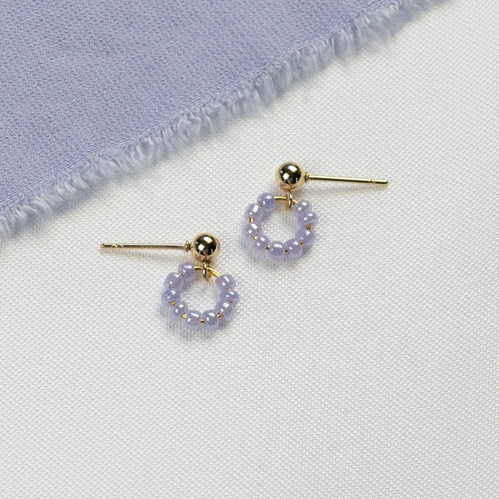 Minimalistische Lavendel Shine Oorbellen Inspi543
