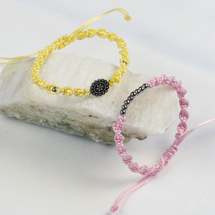 Satijnkoord 1mm Licht Roze, 5 meter