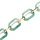 Colored Chain Large Links 22x15x3mm Green Golden, 1 meter