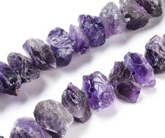Natural Amethist Ruwe Edelsteen Nugget Kralen 13~21x5~13mm, streng 18 stuks
