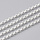 Stainless Steel 3mm Rolo Chain Silver Plated, 1 meter