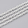 Stainless Steel 4x3mm Silver Plated Chain, 1 meter