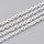 Stainless Steel 4x3mm Silver Plated Ketting, 1 meter