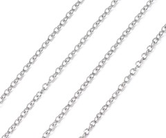 Stainless Steel 1.5mm Cable Chain Silver, 1 meter