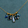 Golden Necklace with Blue Charms Inspi556