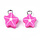 Polymer Charm Starfish Pink 13x10x5mm, 5 pieces