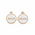 Enamel Charm Mom White with Gold 14x12mm