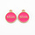 Enamel Charm Mom Pink with Gold 14x12mm