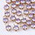 Faceted Glass Charm 8x6mm Golden with Lilac