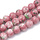 Dyed White Jade Beads 6mm Vintage Pink, strand 55 pieces