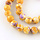 Dyed White Jade Beads 6mm Yellow with Purple, strand 55 pieces