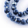 Dyed White Jade Beads 6mm Dark Gray Blue, strand 55 pieces