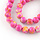Dyed White Jade Beads 6mm Deep Pink, strand 55 pieces