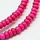 Glassbeads Rondelle Howlite / Turquoise Look 6x4mm Fuchsia Pink, strand 85 stuks