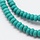 Glassbeads Rondelle Howlite / Turquoise Look 6x4mm Turquoise, strand 85 stuks