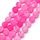 Dyed Frosted Agate Beads Pink 4~4.5mm, strand 85 pieces