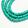 Glaskralen Howliet / Turquoise Look 6x3mm Heishi Disc Turkoois, streng 125 stuks