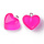Pink Resin Heart Charm 17x17x10mm