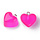 Pink Resin Heart Charm 17x17x10mm