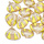 Gekleurde Schelp Bedel 18~30x20~30x7~11mm Gold Plated met Geel