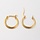 Stainless Steel Hoop Earrings Gold 20mm 18K Gold Plated, 4 pieces