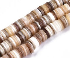 Natural Freshwater Heishi Shell Beads Disc 7~8mm, 150 pieces