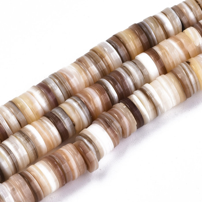 Natural Freshwater Heishi Shell Beads Disc 7~8mm, 150 pieces