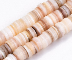 Natural Freshwater Heishi Shell Beads Disc 5~6mm, 150 pieces