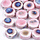 Porcelain Beads 10~11x5mm Pink Blue