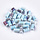 Porcelain Beads 10~11x6mm Light Blue - Red