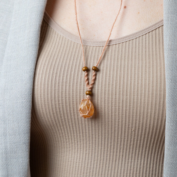 How to make a Macramé Gemstone Necklace  Inspi536